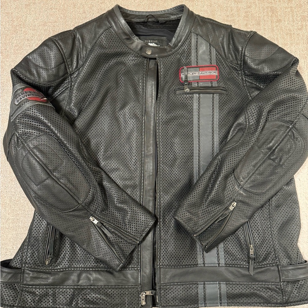 Men’s 5XL Harley Davidson Leather Riding Jacket